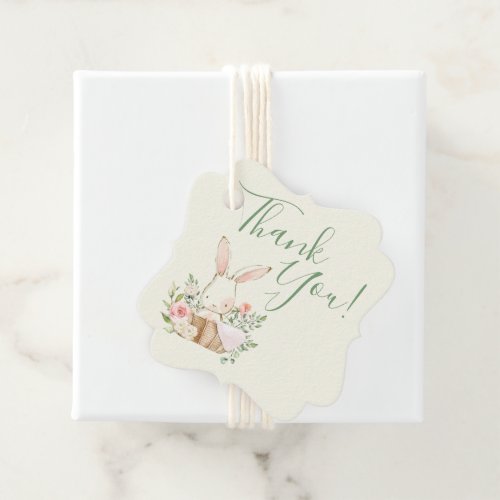 Cute Love Bunny Baby Shower Thank You Favor Tags