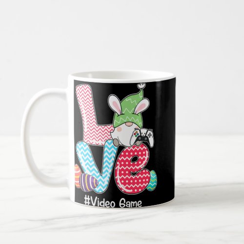 Cute LOVE Bunny Gnome Video Game Eggs Hunting East Coffee Mug