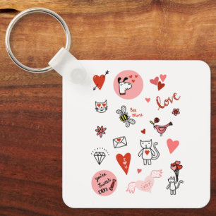 Cute Love Cartoon Keychain
