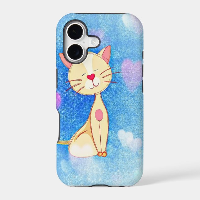 Cute Love Cat Iphone Case (Back)