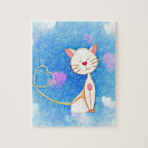 Cute Love Cat Jigsaw Puzzle