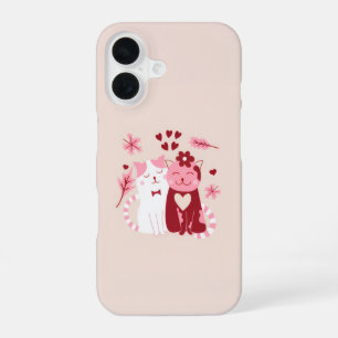 Cute Love Cats Phone Case – Romantic Cat Couple 