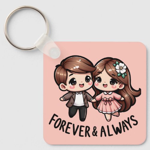 Cute Love Couple Keychain