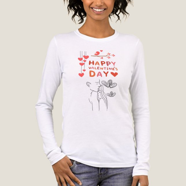 Cute Love Couple  Tri-Blend Shirt (Front)