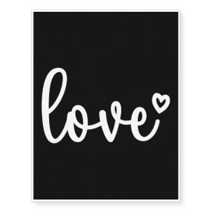 Cute Love Couple's Matching Valentine's Day Gift Temporary Tattoos