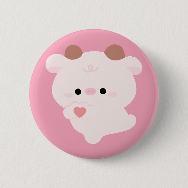 Cute Love Cow Button (Front)