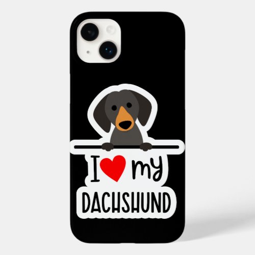 Cute Love Dachshund Case_Mate iPhone Case