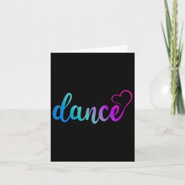 Cute Love Dance Stylish Dancer Dance Lover Dancing Card (Front)