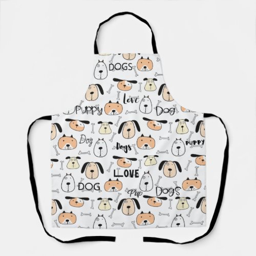 Cute Love Dogs  Apron