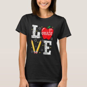 Cute Love First Grade Squad First Day Of School Te T-Shirt