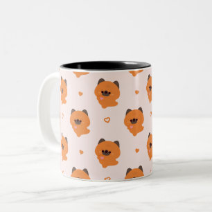 Cute Love German Shepherd Puppy Two-Tone Coffee Mug