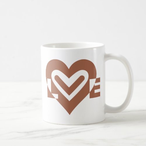 Cute Love Graphic Chocolate Brown Coffee Mug