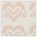 Cute Love Graphic in Beige Fabric