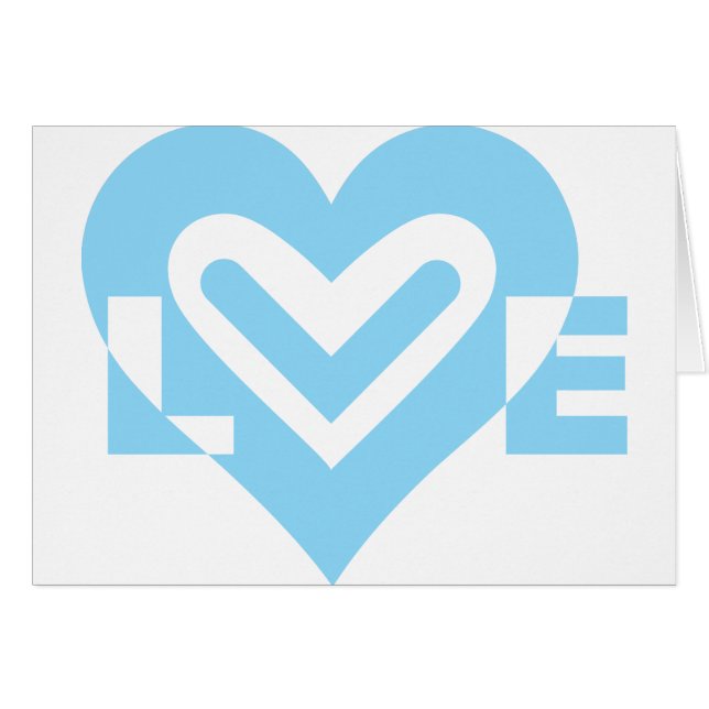 Cute Love Graphic in Blue (Front Horizontal)