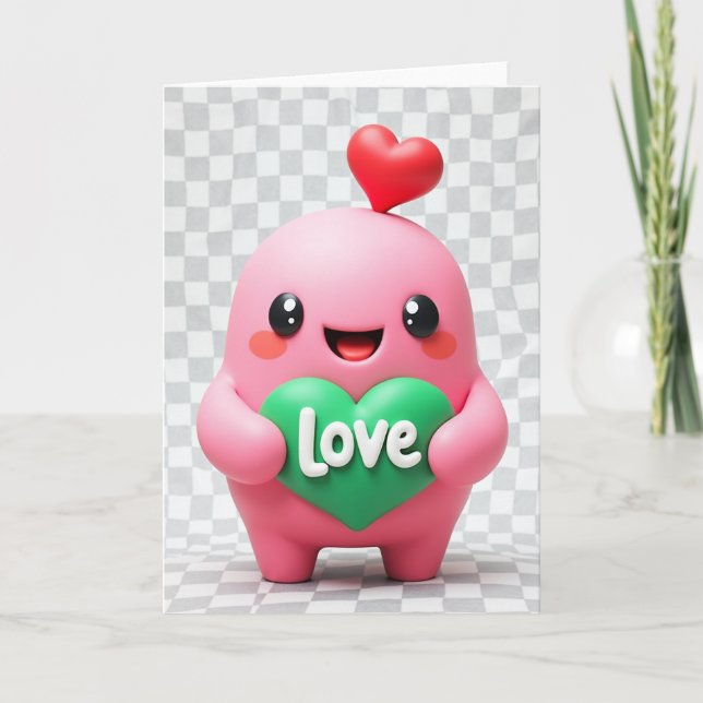 Cute Love Heart Card (Front)