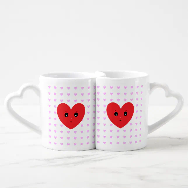 Cute Love Heart Coffee Mug Set | Zazzle