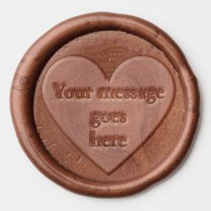 Cute Love Heart Custom Message Wax Seal Sticker