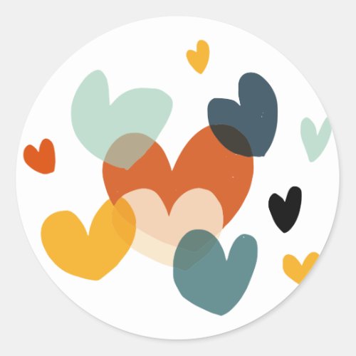 Cute Love Heart Drawings Heart Art Love Art Design Classic Round Sticker