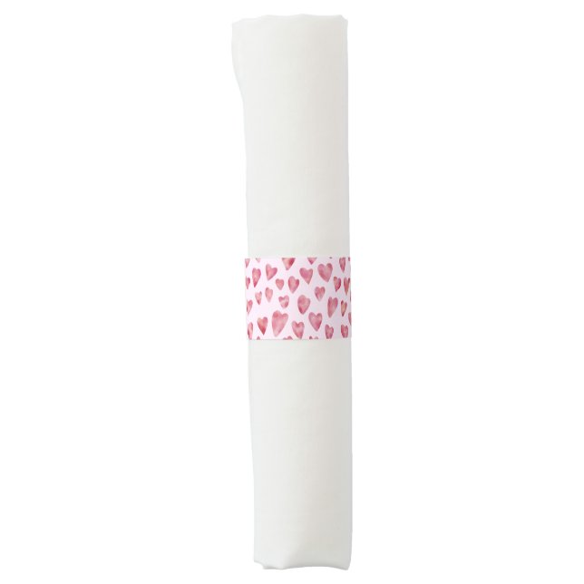 Cute love heart pattern napkin bands (Front)
