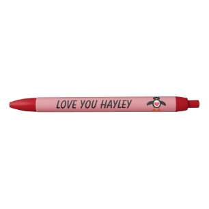 Cute Love Heart Penguin Custom Pen