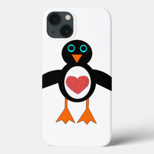 Cute Love Heart Penguin iPad Mini Case