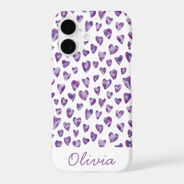 Cute love heart personalized Case-Mate iPhone case (Back)
