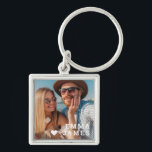 Cute Love Heart Photo Couples Personalized Names Keychain<br><div class="desc">Cute Love Heart Photo Couples Personalized Names Keychain features your favorite photo with a love heart and personalized with your names in modern white script. Personalize by editing the text in the text box provided and adding your own picture. Perfect gifts for couples, girlfriend, wife, sweetheart and more for birthday,...</div>