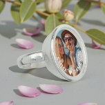 Cute Love Heart Photo Couples Personalized Names Ring<br><div class="desc">Cute Love Heart Photo Couples Personalized Names Rings features your favorite photo with a love heart and personalized with your names in modern white script. Personalize by editing the text in the text box provided and adding your own picture. Perfect gifts for couples, girlfriend, wife, sweetheart and more for birthday,...</div>