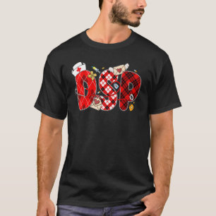 Cute Love Heart Stethoscope DSP Nurse Life Valenti T-Shirt