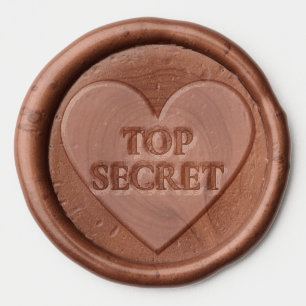 Cute Love Heart Top Secret Custom Message Wax Seal Sticker
