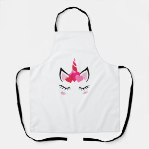 Cute Love Heart Unicorn Valentines Day Top T-Shirt Apron