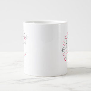 Cute love Hearts and Stars special Giant Coffee Mug