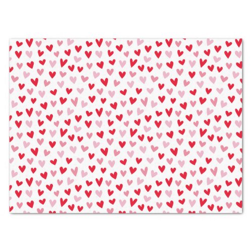 Cute Love Hearts Pink  Red Valentine Tissue Paper