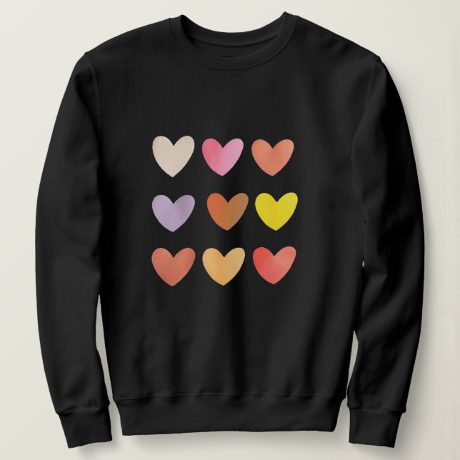 Cute Love Hearts Sweatshirt - Cozy Women's Hoodie (Design Front)