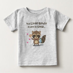 Cute Love Masked Bandit Raccoon For Babies Baby T-Shirt