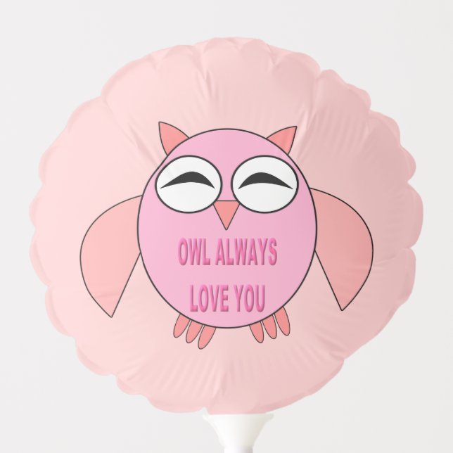 Cute Love Message Owl Balloon (Front)