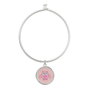 Cute Love Message Owl Bangle Bracelet