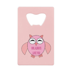 Cute Love Message Owl Bottle Opener