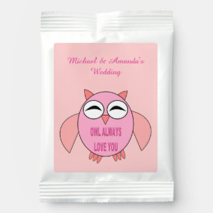 Cute Love Message Owl Custom Wedding Margarita Dri Drink Mix