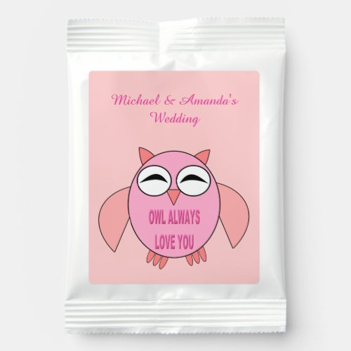 Cute Love Message Owl Custom Wedding Margarita Dri Margarita Drink Mix