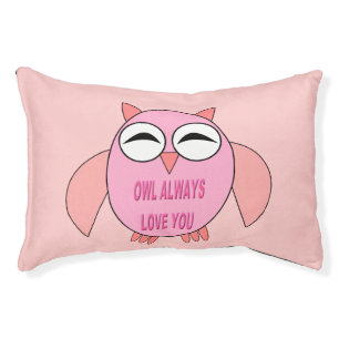 Cute Love Message Owl Dog Bed