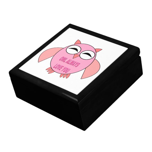 Cute Love Message Owl Gift Box (Side)