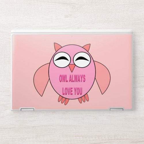 Cute Love Message Owl HP Laptop Skin