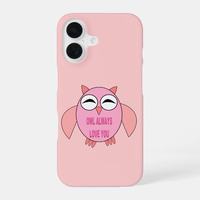 Cute Love Message Owl Iphone Case (Back)