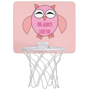 Cute Love Message Owl Mini Basketball Hoop