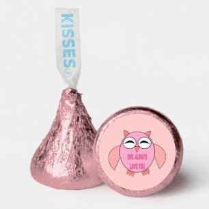 Cute Love Message Owl Wedding Hershey®'s Kisses®