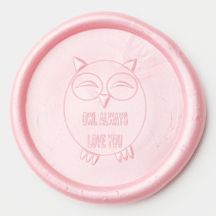 Cute Love Message Owl Wedding Wax Seal Sticker