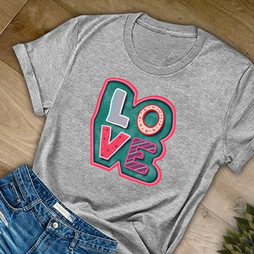 Cute Love Modern Pink Inspirivity T_Shirt