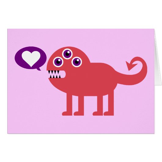 Cute Love Monster Cards (Front Horizontal)