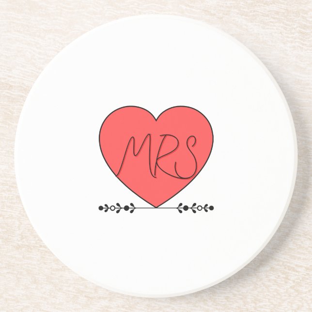 Cute Love MRS  Coaster (Front)